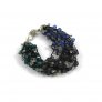 Cluster Bracelet, Steel Blue/Dark Green
