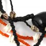 Bead Necklace, Orange/Black