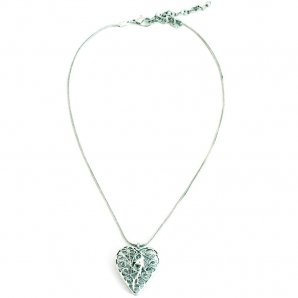 Heart Necklace, Silver